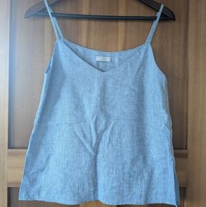 Peserico Made In Italy 100% Linen Light Blue Tank Top